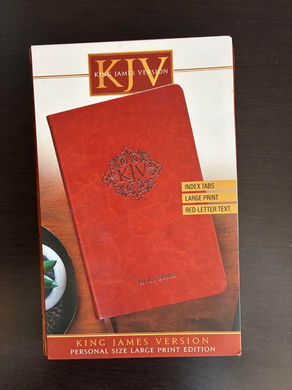 NEW and unused King James bible in large print with thumb indexes